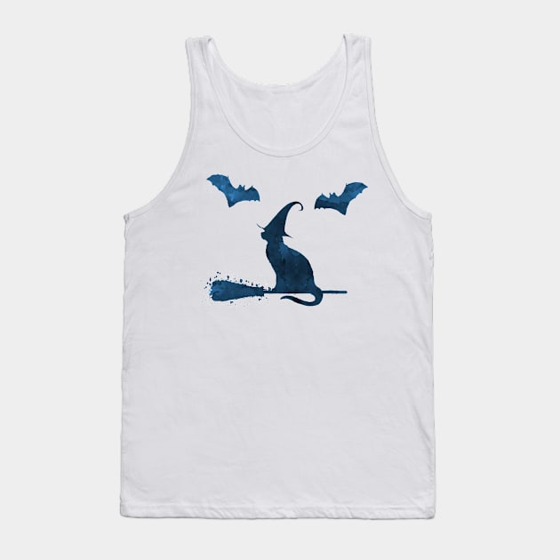 Witch cat Tank Top by TheJollyMarten